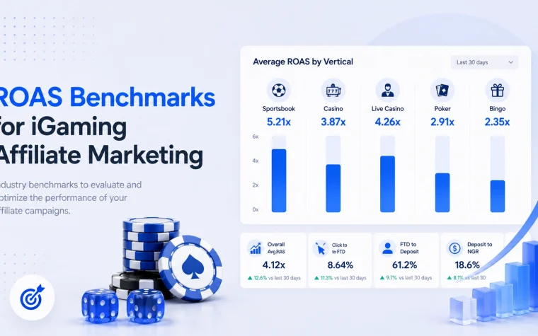 ROAS Benchmarks for iGaming Affiliate Marketing: 2026 Data by Channel & Program Structure